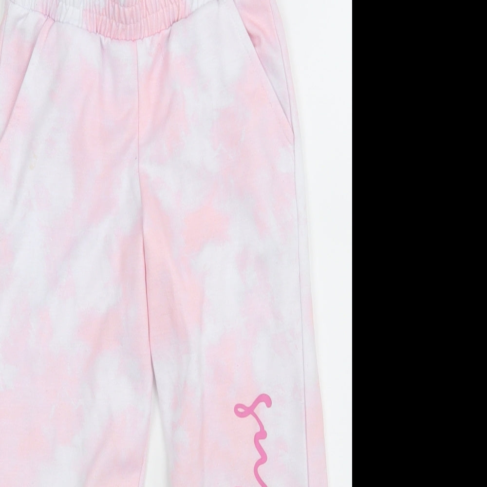 Pep & Co. Girls Pink Colourblock  Jegging Trousers Size 5-6 Years - Inside Leg 18 Inches