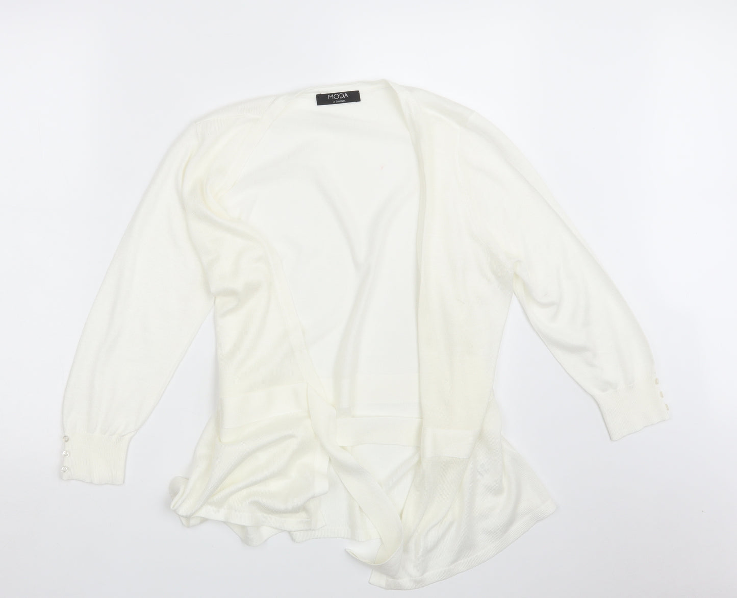 George Womens Ivory  Knit Cardigan Jumper Size 14
