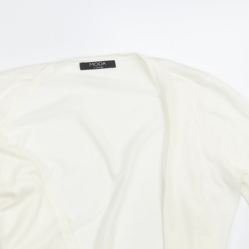 George Womens Ivory  Knit Cardigan Jumper Size 14