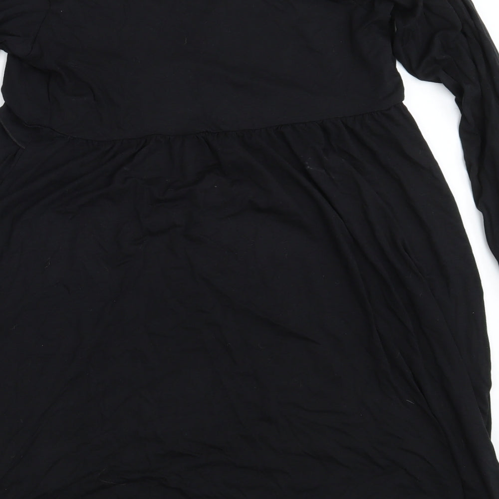Boohoo Womens Black   T-Shirt Dress  Size 12