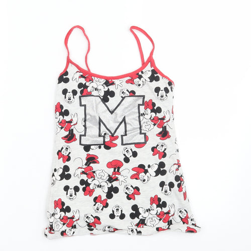 Primark Womens Grey Animal Print  Camisole Tank Size 6  - Minnie Mouse