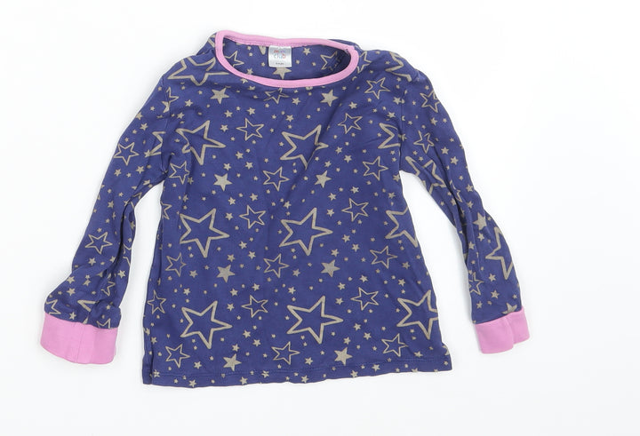 Mini Club Girls Blue Fair Isle Top Pyjama Top Size 3-4 Years