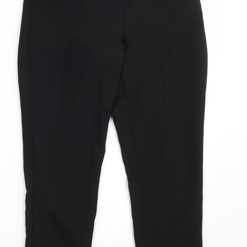 Peacocks Womens Black   Trousers  Size 8 L27 in
