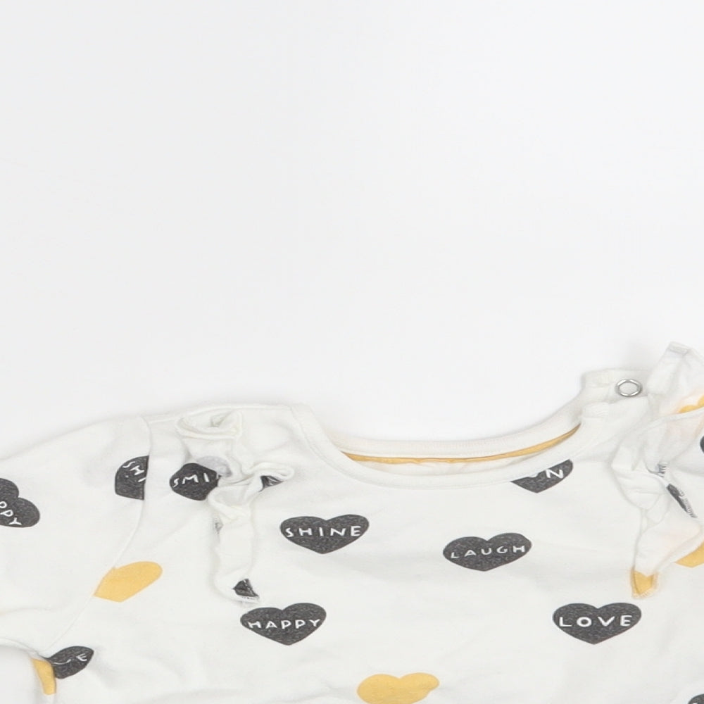F&F Girls Ivory   Pullover Jumper Size 6-9 Months
