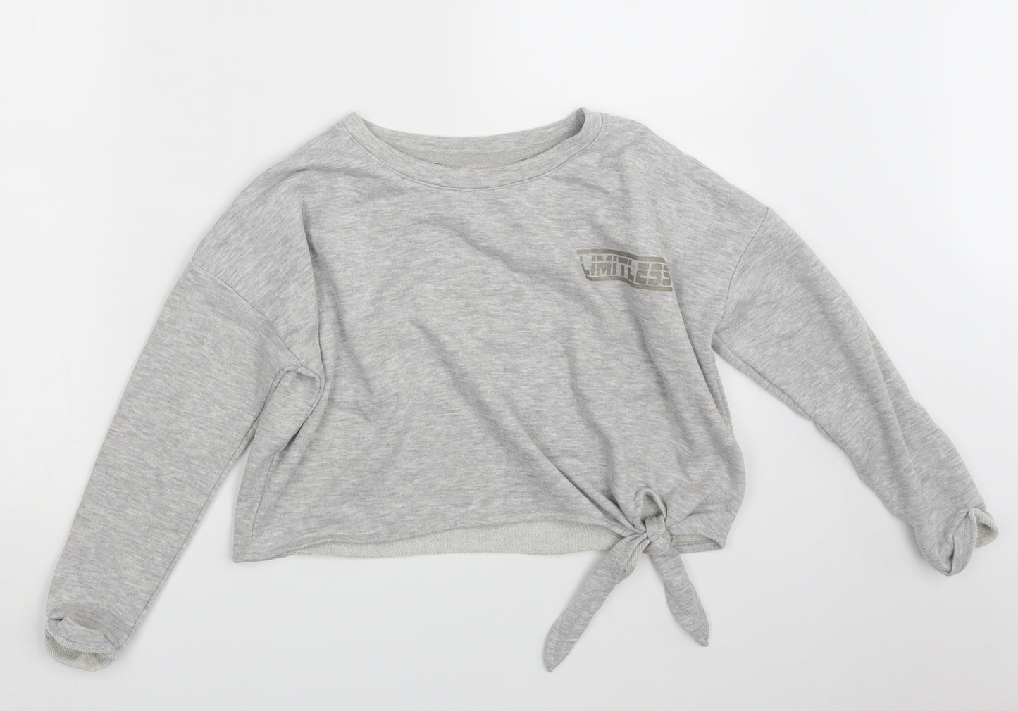Young Dimension Girls Grey   Pullover Jumper Size 9-10 Years  - Cropped