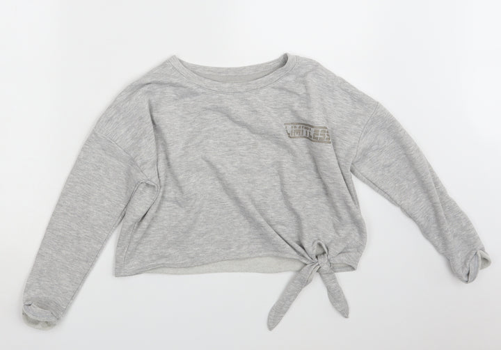 Young Dimension Girls Grey   Pullover Jumper Size 9-10 Years  - Cropped