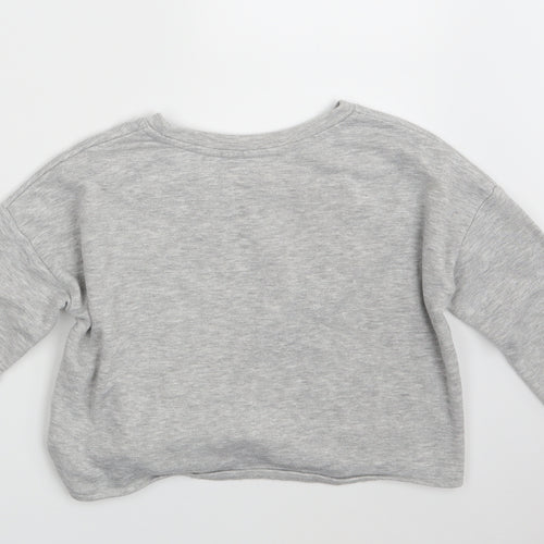 Young Dimension Girls Grey   Pullover Jumper Size 9-10 Years  - Cropped