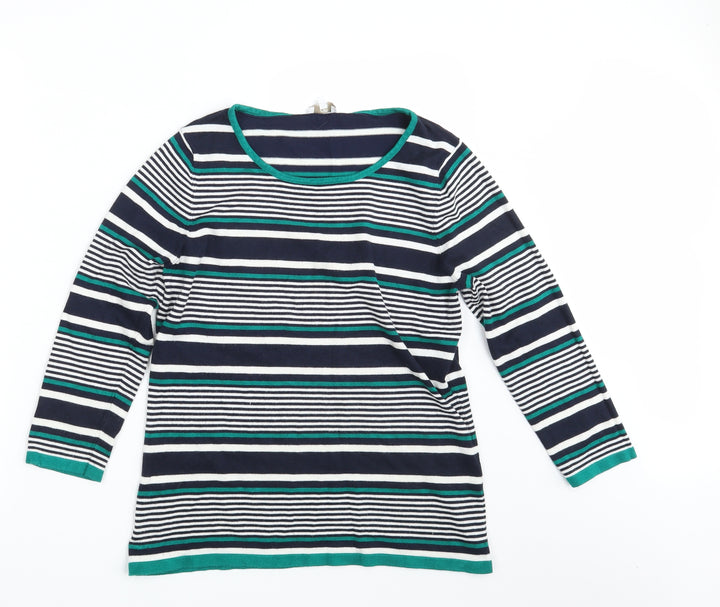 CC Womens Multicoloured Striped Pullover Sweatshirt Size M