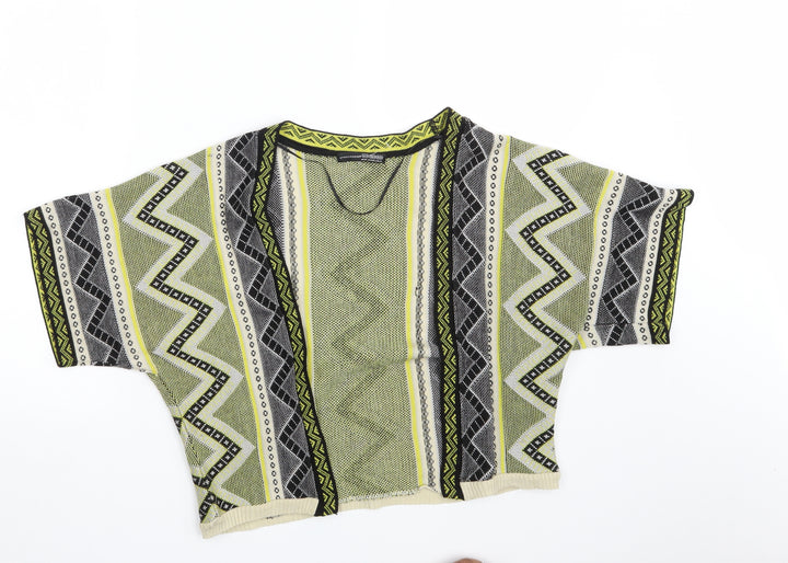 Atmosphere Womens Multicoloured Argyle/Diamond  Wrap Jumper Size 10