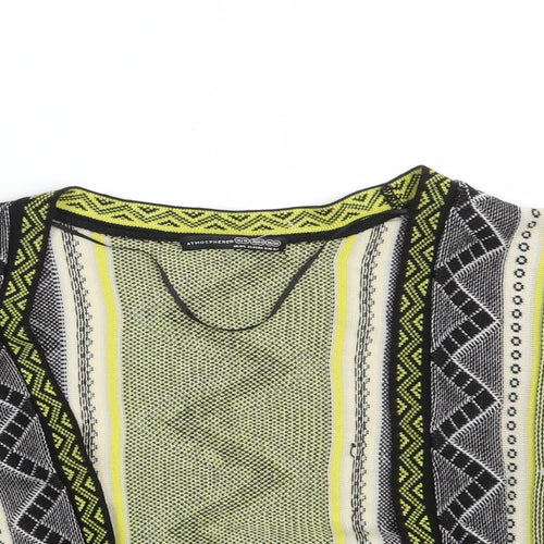 Atmosphere Womens Multicoloured Argyle/Diamond  Wrap Jumper Size 10