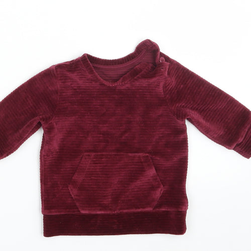 George Girls Purple  Corduroy Pullover Jumper Size 3-6 Months
