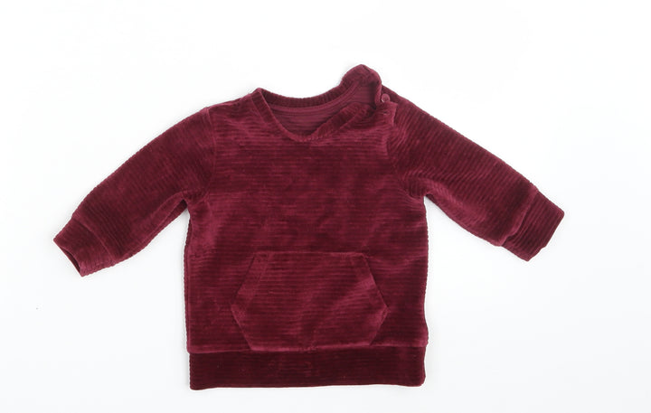 George Girls Purple Corduroy Pullover Jumper Size 3-6 Months
