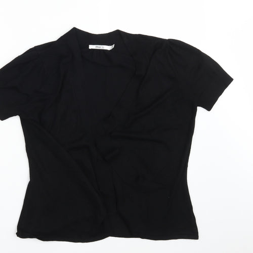 M & Co. Womens Black   Wrap Jumper Size M