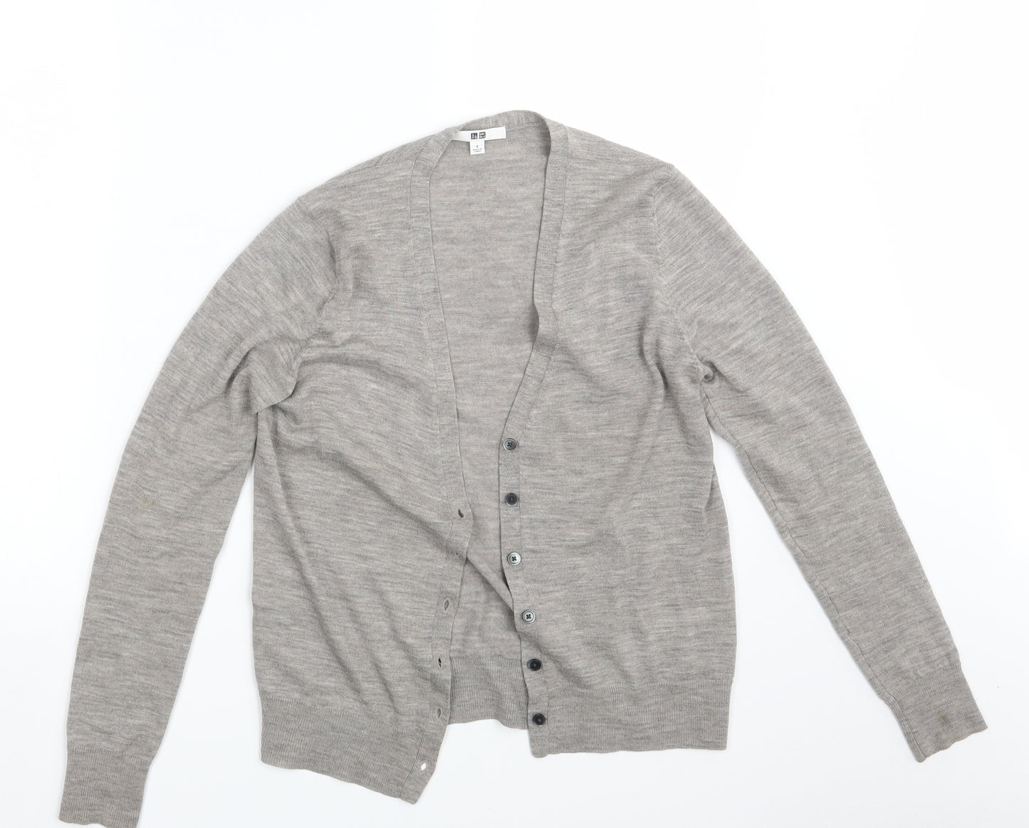 Uniqlo Womens Beige  Knit Cardigan Jumper Size S