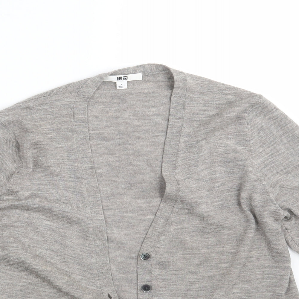 Uniqlo Womens Beige  Knit Cardigan Jumper Size S