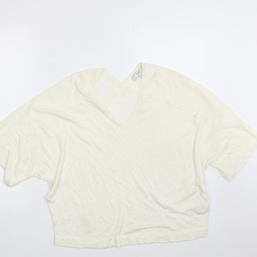 NEXT Womens Ivory  Knit Pullover Sweatshirt Size XS