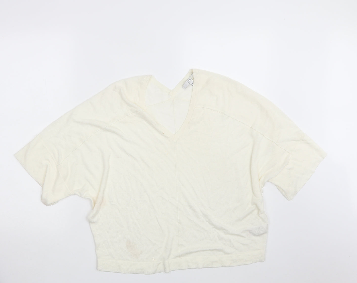 NEXT Womens Ivory  Knit Pullover Sweatshirt Size XS