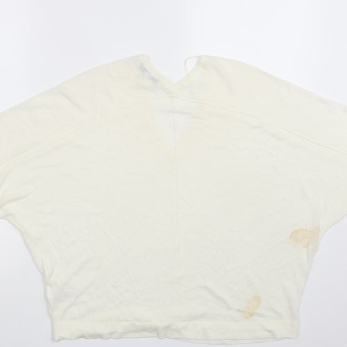 NEXT Womens Ivory  Knit Pullover Sweatshirt Size XS