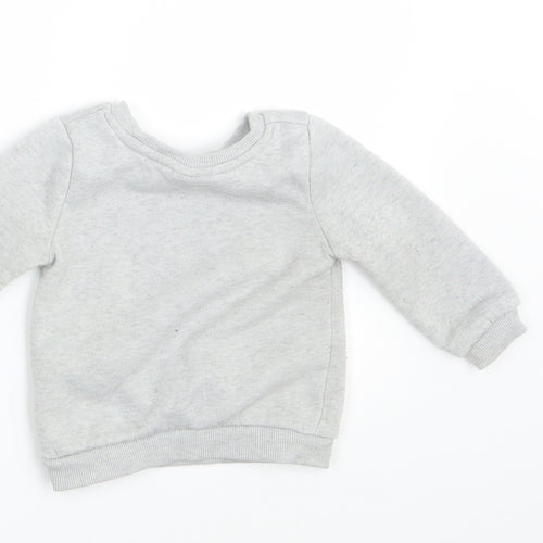 So Cute Baby Grey  Knit Pullover Jumper Size 6-9 Months