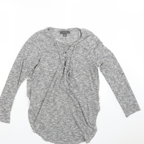 Primark Womens Grey  Knit Pullover Sweatshirt Size 14