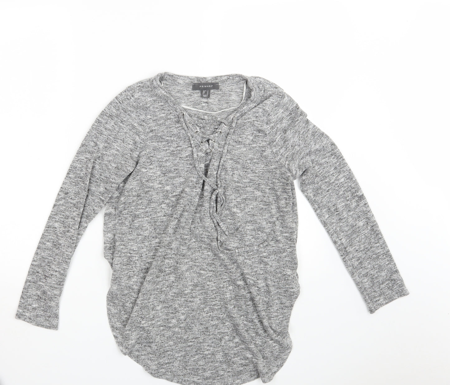 Primark Womens Grey  Knit Pullover Sweatshirt Size 14