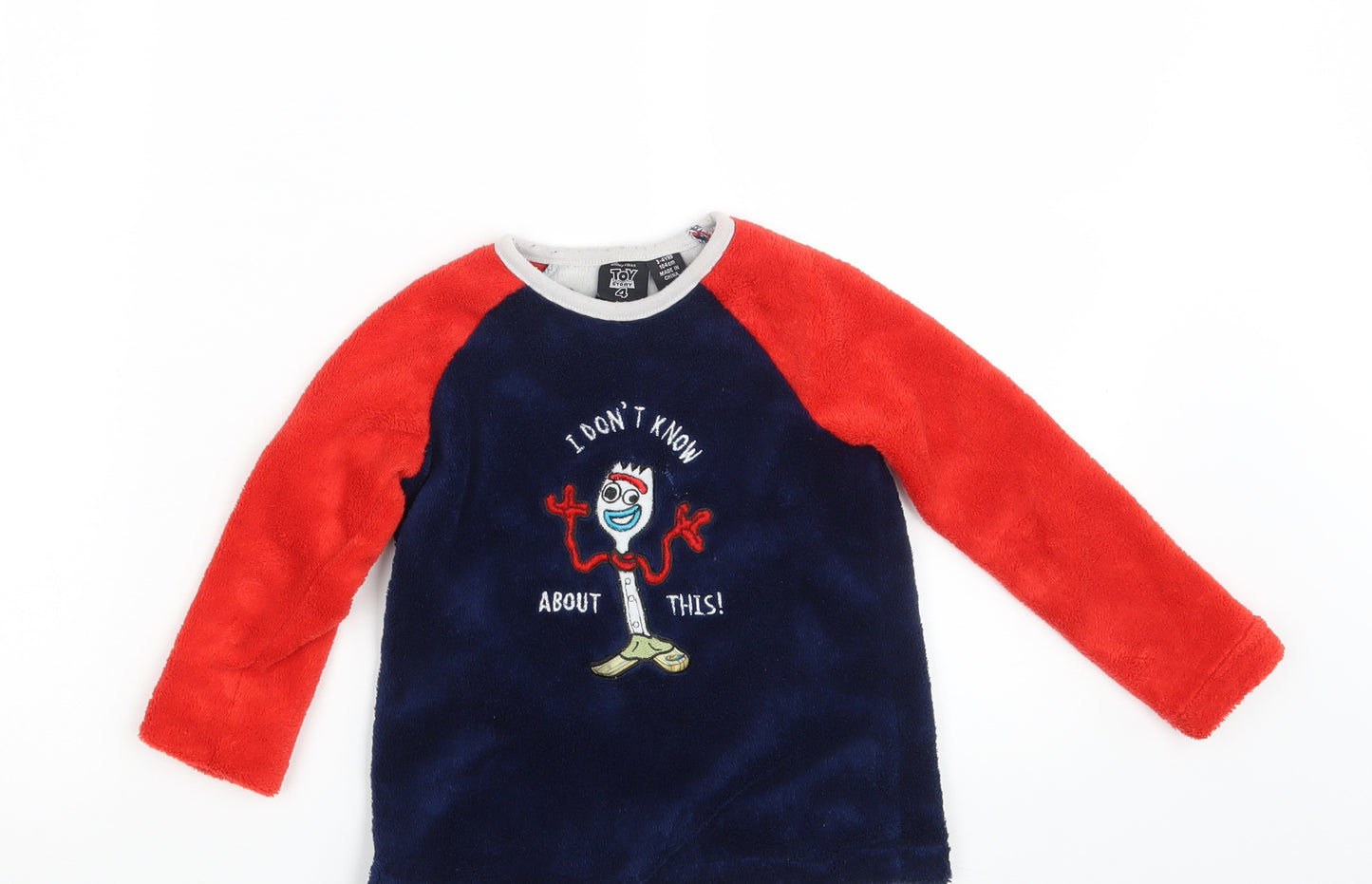 Primark Boys Blue  Knit Pullover Jumper Size 3-4 Years  - Toy Story 4