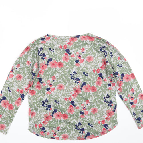 Nutmeg Womens Multicoloured Floral Knit Pullover Jumper Size 8
