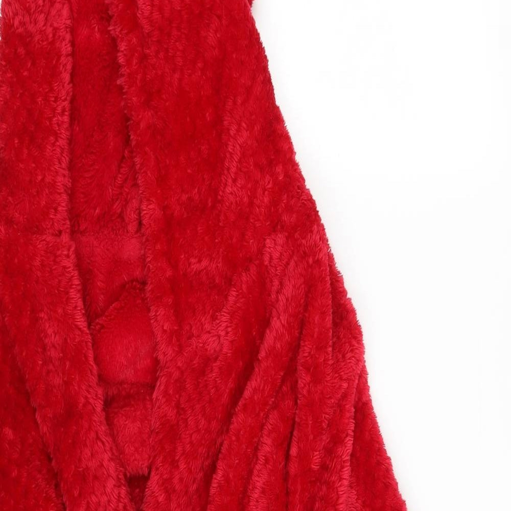 Peacocks Womens Red Solid  Babydoll Robe Size 10