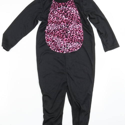 Preworn Girls Black Animal Print  Coverall One-Piece Size 2-3 Years L14 in - Halloween