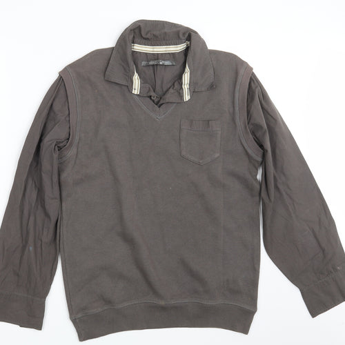 NEXT Mens Brown  Knit Pullover Jumper Size M