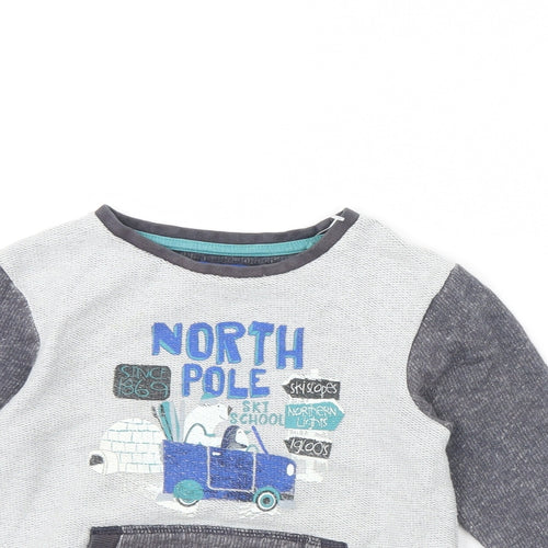 TU Boys Grey   Pullover Jumper Size 3 Years  - Northpole