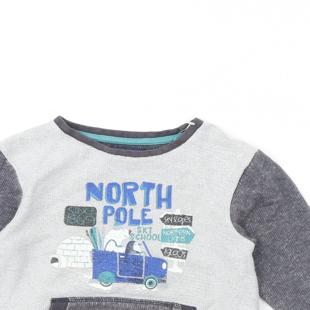 TU Boys Grey   Pullover Jumper Size 3 Years  - Northpole