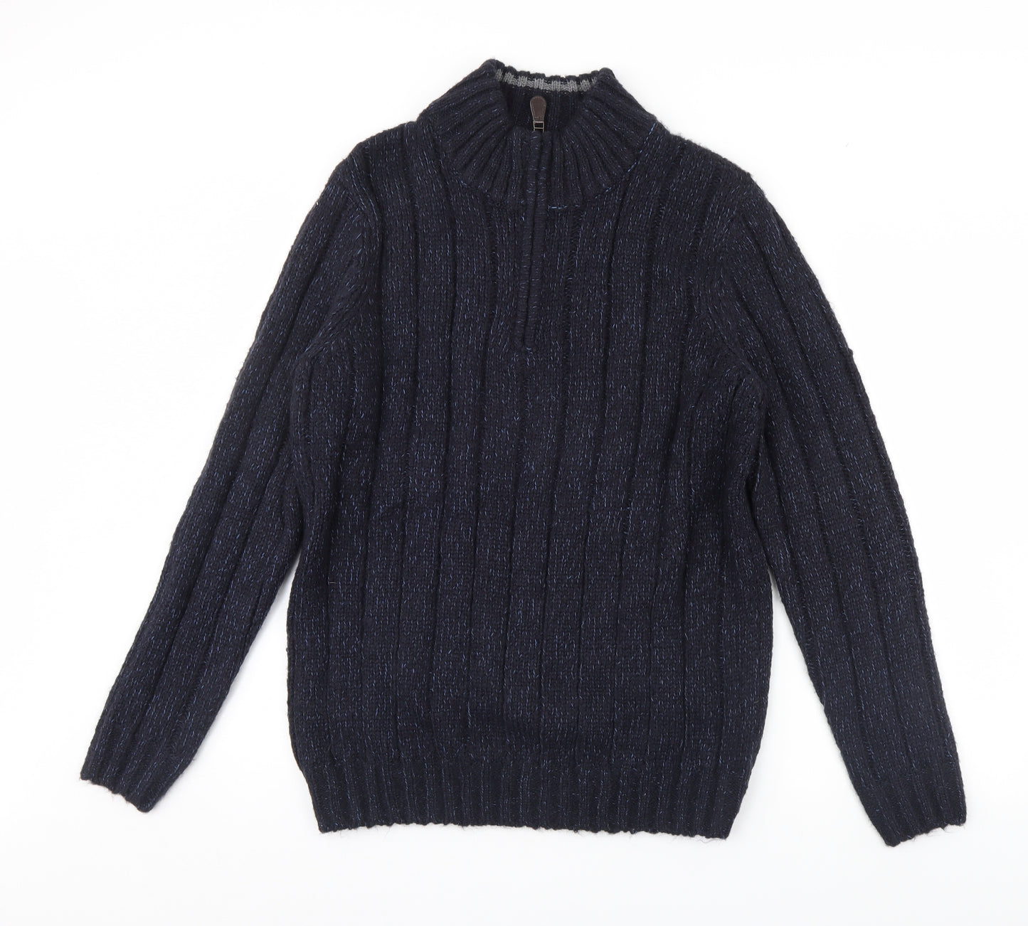 Atlantic Bay Mens Blue   Henley Jumper Size M
