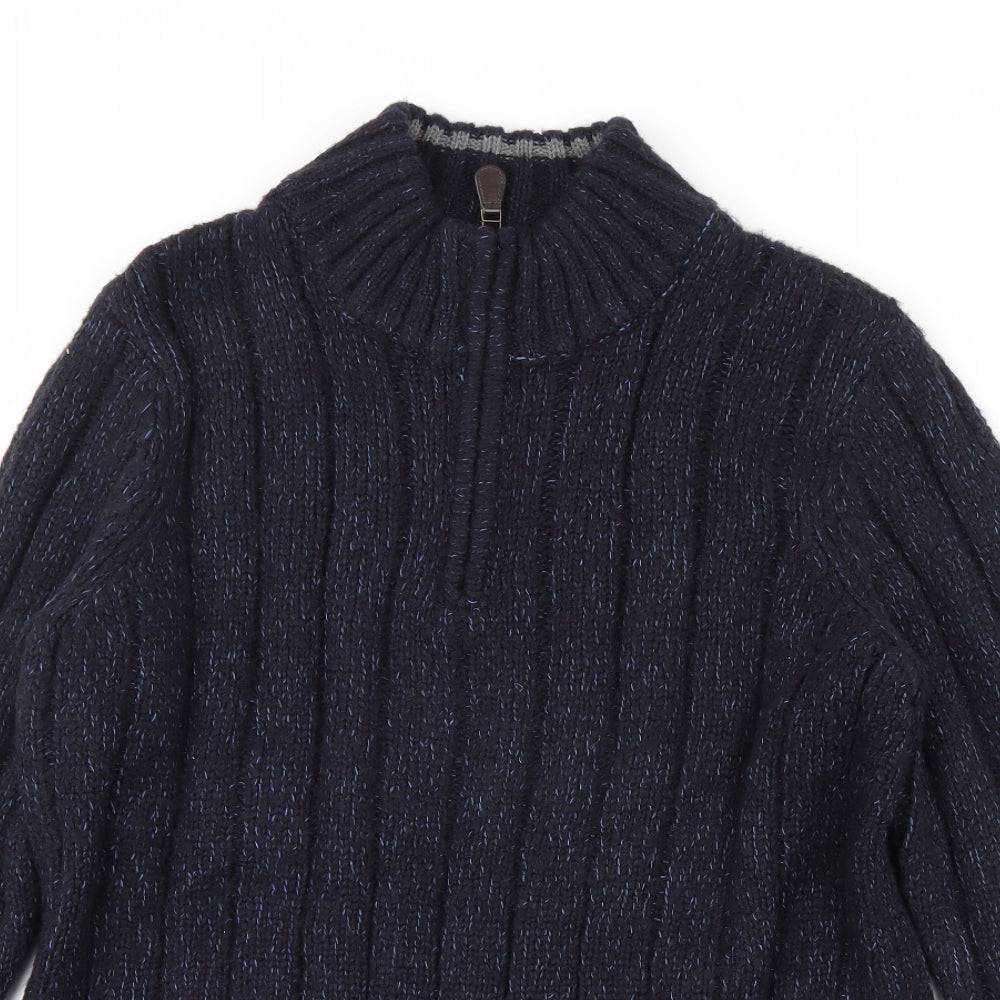 Atlantic Bay Mens Blue   Henley Jumper Size M
