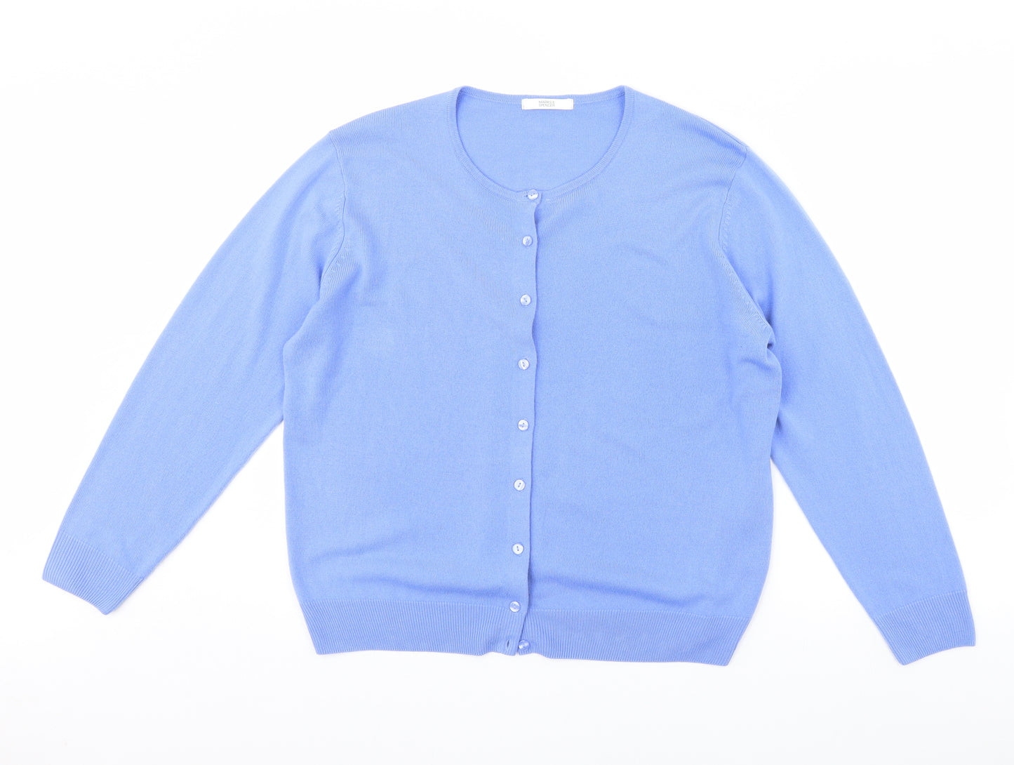 M&S Womens Blue   Cardigan Jumper Size 18