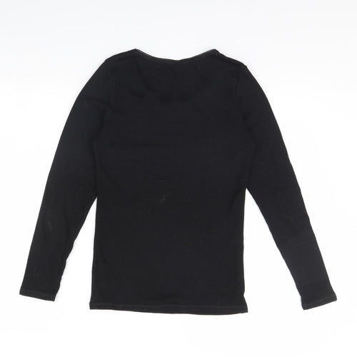 M&s Womens Black   Pullover Jumper Size 12