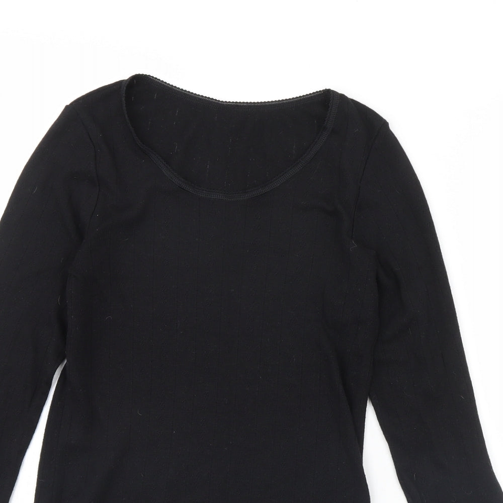 M&s Womens Black   Pullover Jumper Size 12