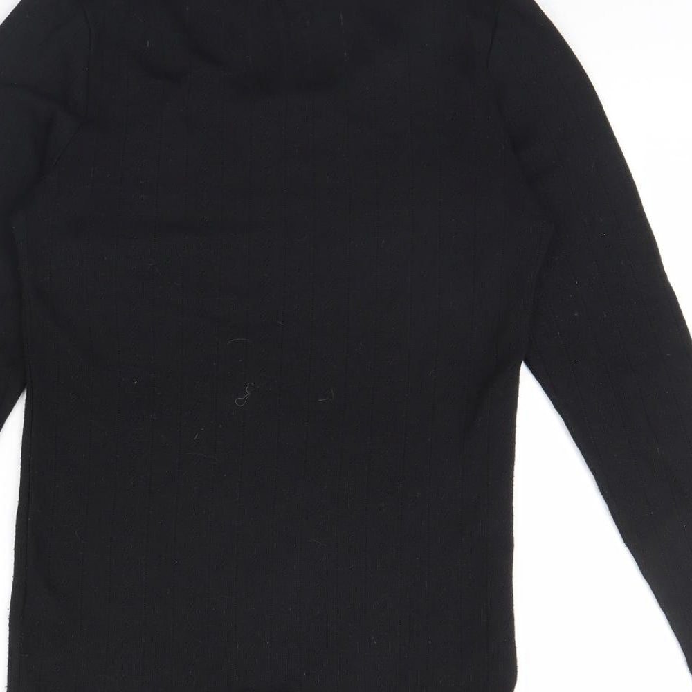 M&s Womens Black   Pullover Jumper Size 12