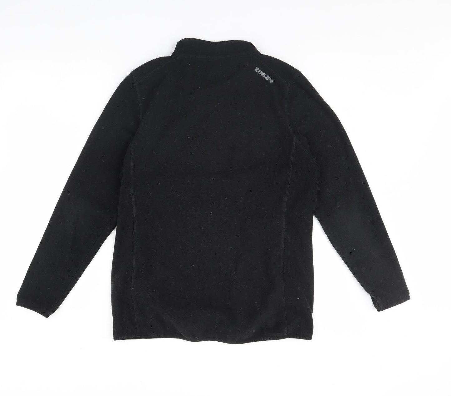 Tog24 Womens Black  Fleece Henley Jumper Size 12