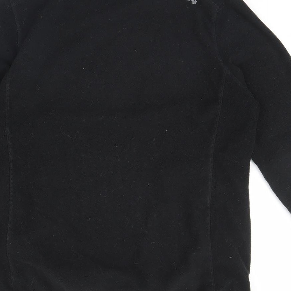 Tog24 Womens Black  Fleece Henley Jumper Size 12