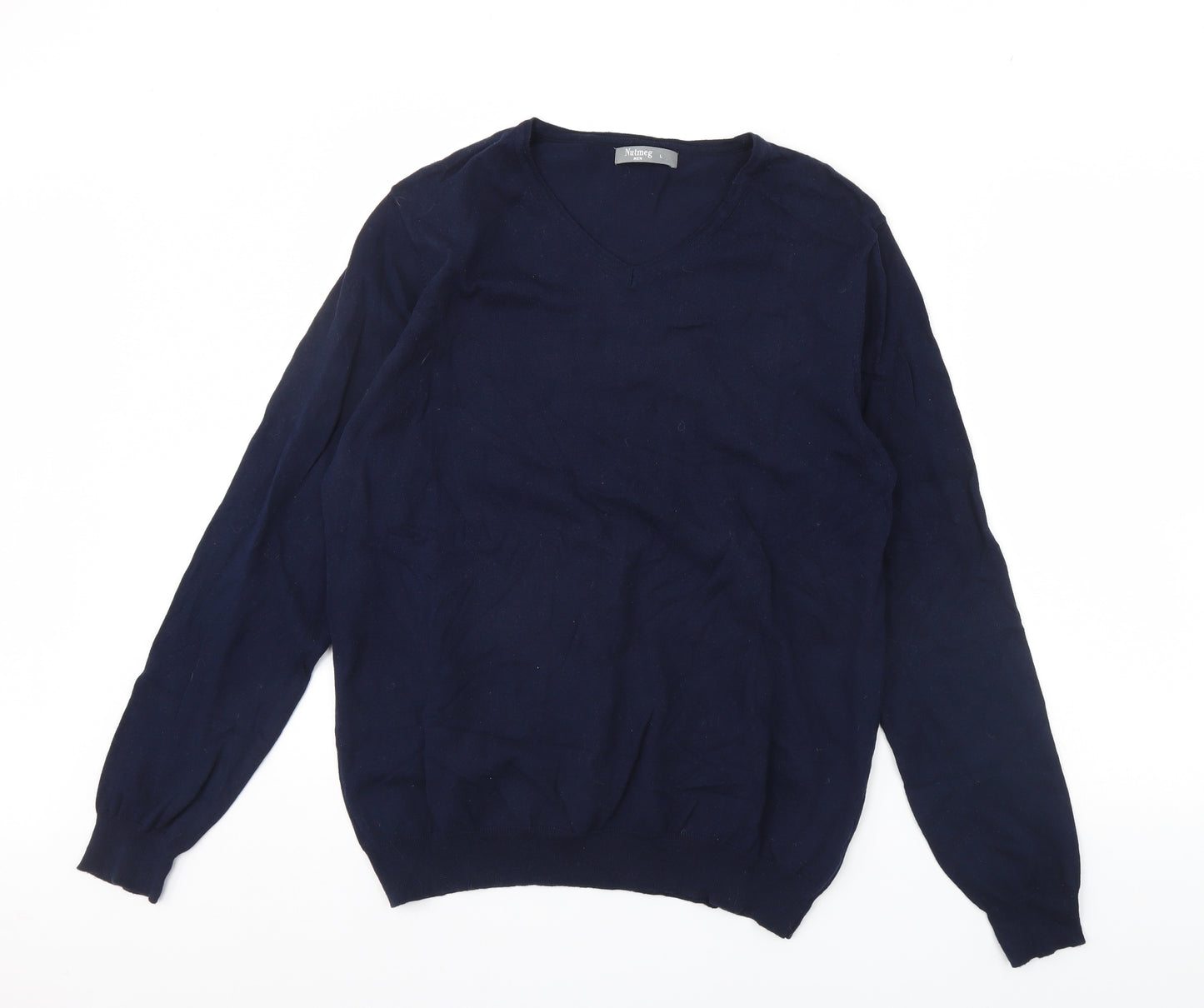 Nutmeg Mens Blue   Pullover Jumper Size L