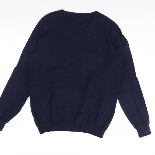 Nutmeg Mens Blue   Pullover Jumper Size L