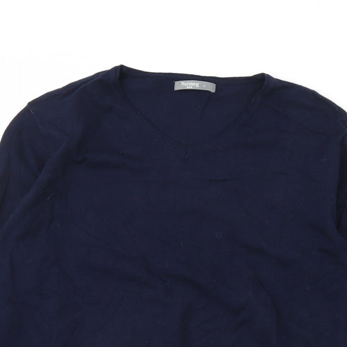 Nutmeg Mens Blue   Pullover Jumper Size L