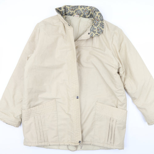 Preworn Womens Beige   Rain Coat Coat Size 18