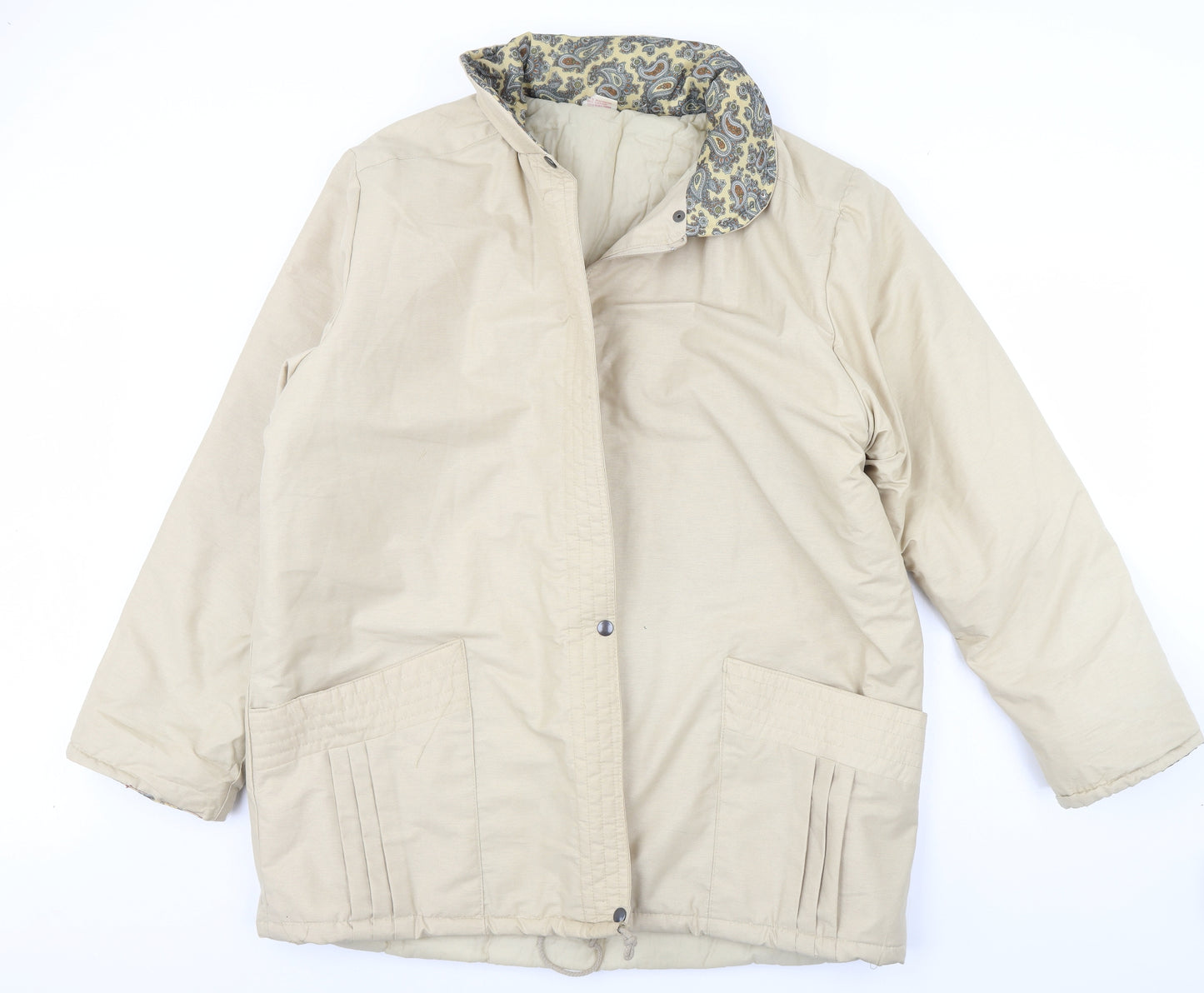 Preworn Womens Beige   Rain Coat Coat Size 18