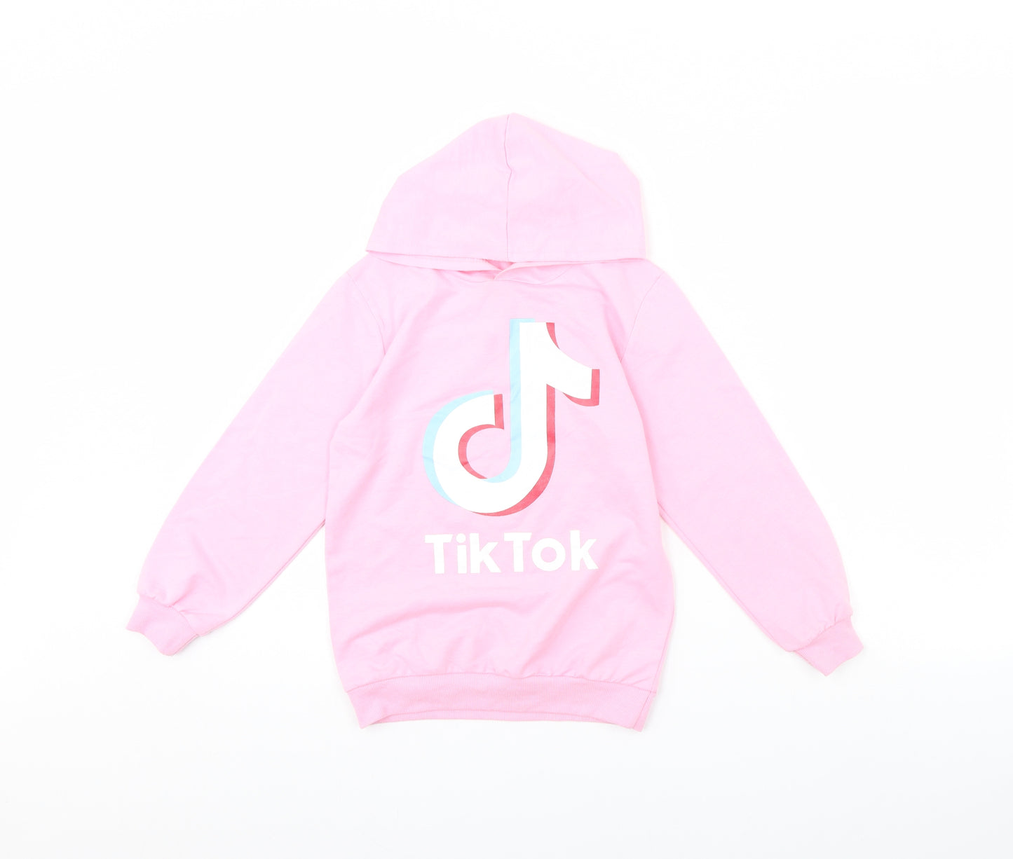 Preworn Girls Pink   Pullover Hoodie Size 8 Years  - TIKTOK