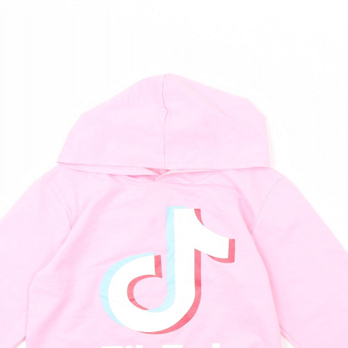 Preworn Girls Pink   Pullover Hoodie Size 8 Years  - TIKTOK