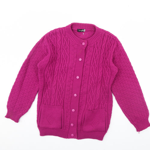 IMight Womens Pink   Cardigan Jumper Size S