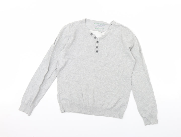 River Island Mens Grey   Pullover Jumper Size M