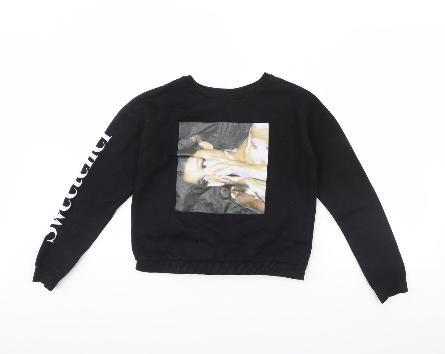Primark Girls Black   Pullover Jumper Size 12 Years  - Ariana Grande